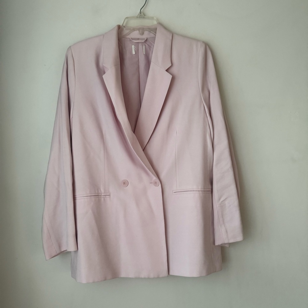 H&M Blush Pink Double Breasted Blazer S/M